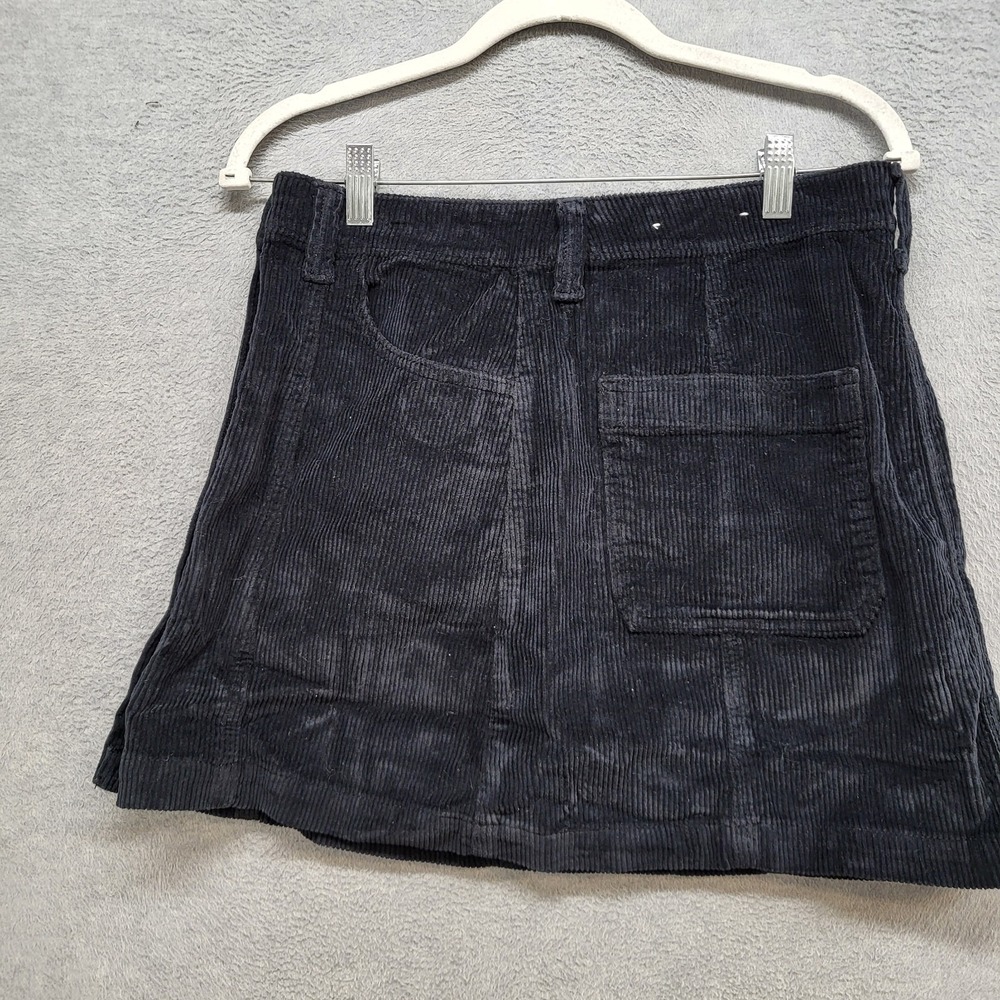 American Eagle Women Skirt‎ 6 Black Corduroy Stretch Skater
